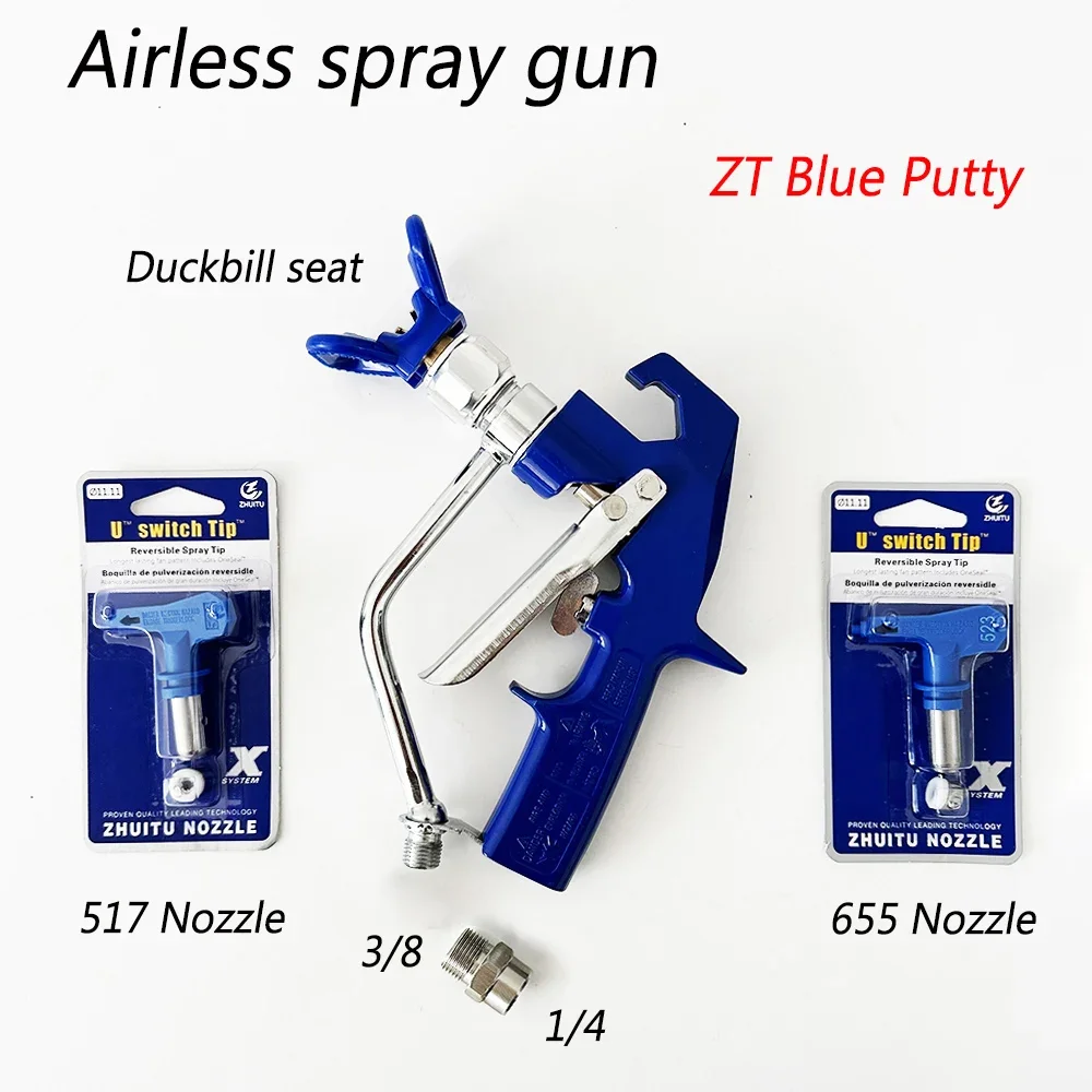 

ZT Blue Putty Spray Gun High Pressure Cleaning Machine and Its Accessories 517/655 Nozzle 1/4 Turn 3/8 Outer Thread 3600PSI