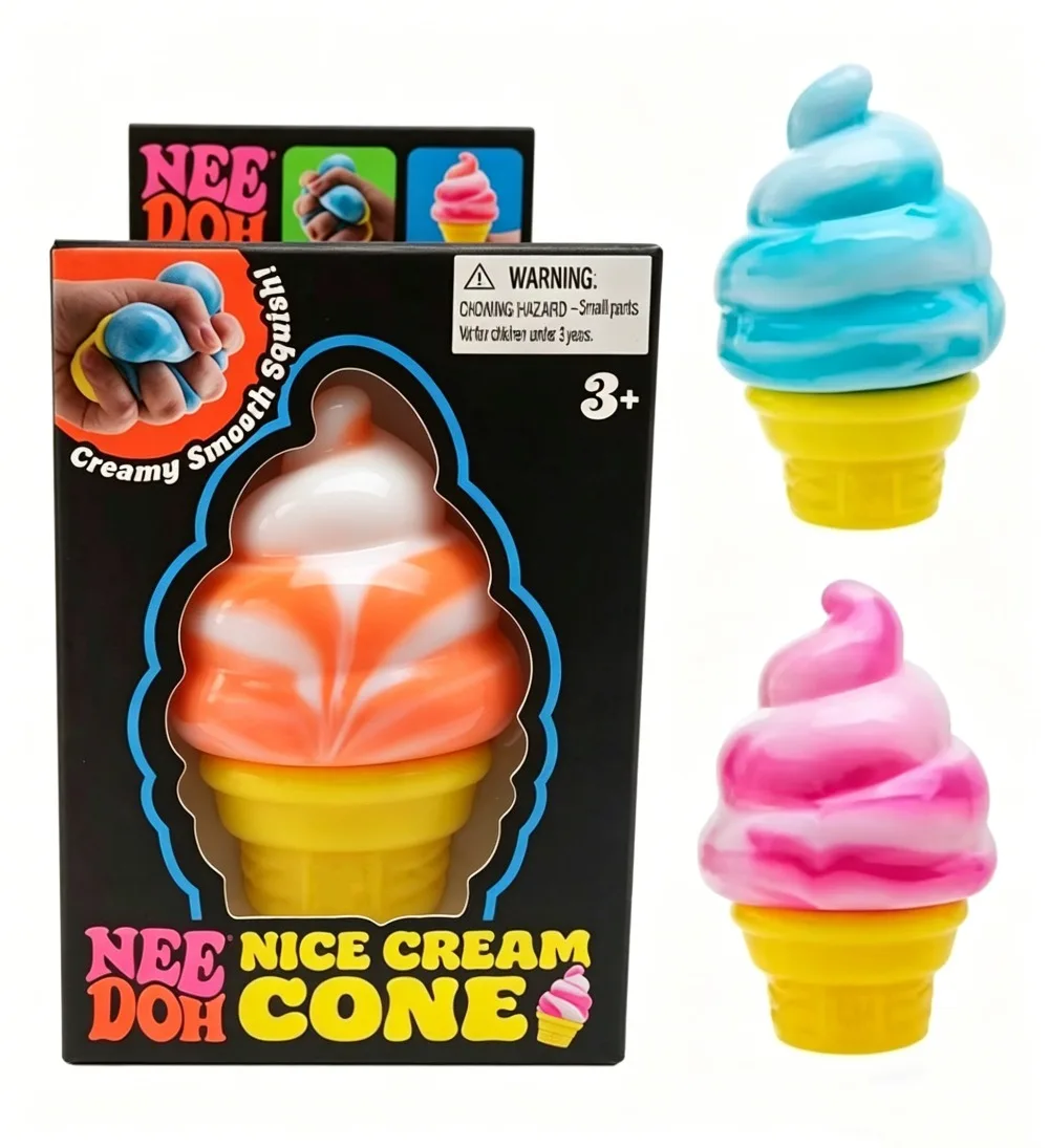Neues Needoh Eiscreme-Sensorikspielzeug, Quetsch-Stressabbau-Blöcke, Stressreduktion, Problemlösung, emotionale Regulierung