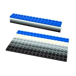 DIY Building Blocks Thin Figures Bricks Plate 12PCS Size 2x16 Dots Compatible With 4282 Educational Creative Toys for Children