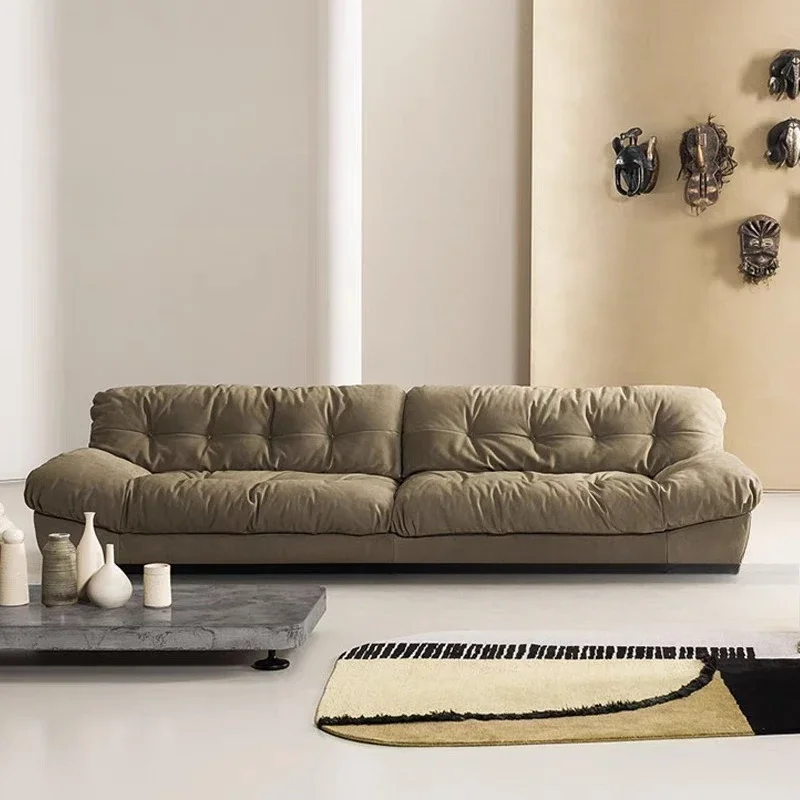 أريكة إيطالية فاخرة خفيفة، أريكة جلدية بلوري