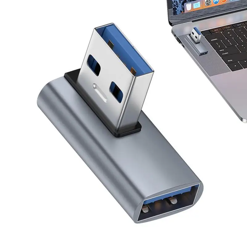 USB 3.0 Male To Female 90 Degree Right Angle Extension Adapter USB Upward Elbow Adapter 10Gbps For Laptop PC Connector Converte