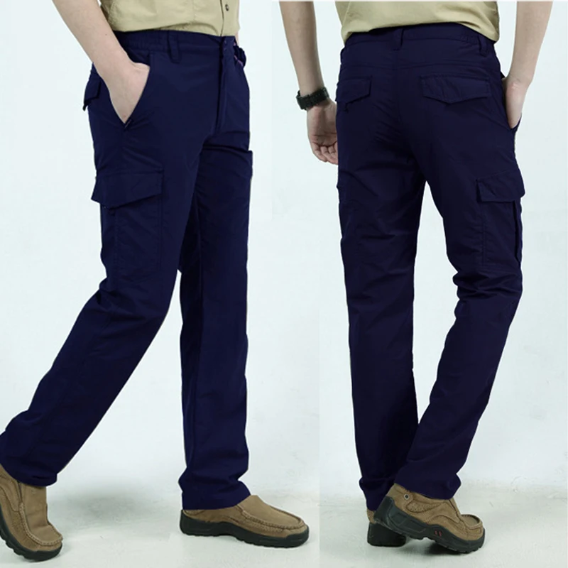 Sommer Lässige Leichte Armee Militär Lange Hosen Männlichen Wasserdichte Quick Dry Cargo Camping Overalls Atmungsaktive Taktische Hosen – Detail 5