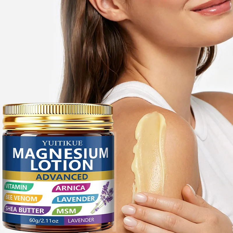 Multi-Ingredient Magnesium Lotion Lavender Scent Arnica MSM Vitamin Blend Relieve Tension Moisturize Joint & Body Dry Skin 60g