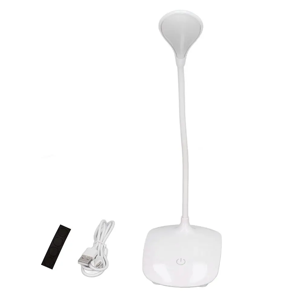 

Touch Control LED Desk Lamp USB Battery Operated Flexible Angle LED Table Lamp Adjustable Gooseneck White Light 5500K-6000K