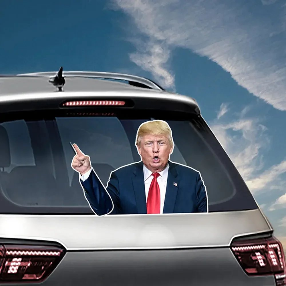 

1X Universal Car Rear Windshield Wiper Sticker Trump Presidential Election Car Decoration Sticker Fashion Styling Accessories