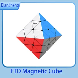 Diansheng Fto obrotowy octahedron magnetyczna magiczna kostka prędkości bez naklejek profesjonalne zabawki Fidget Cubo Magico Puzzle