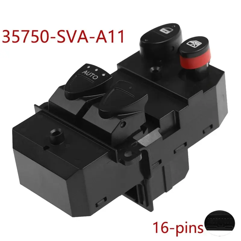 A13Z-10X 35750-SVA-A11 For Honda Civic 2006-2011 Electric Power Window Master Switch 35750SVAA11