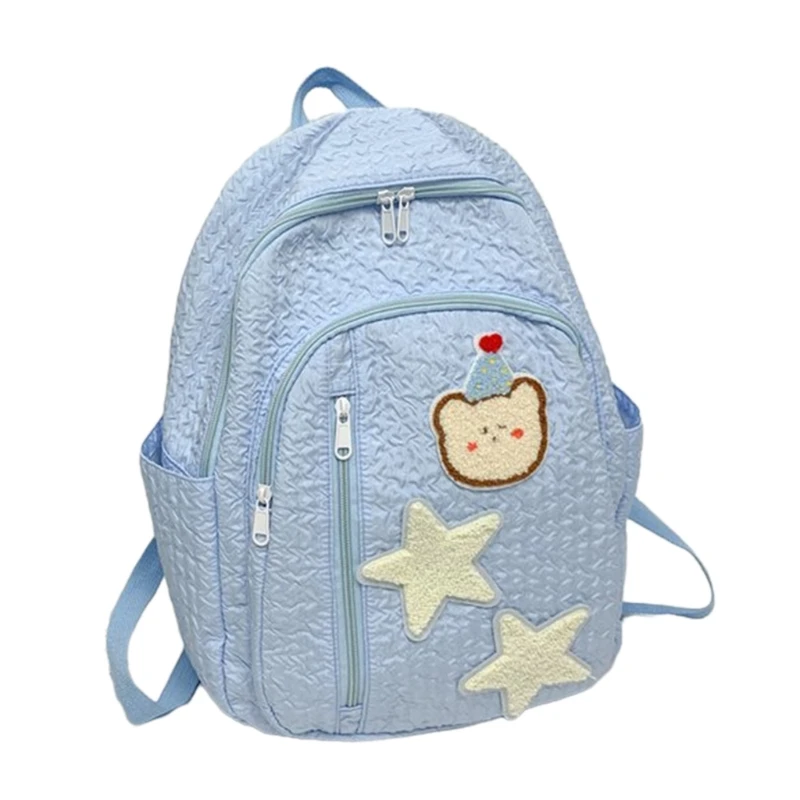 Japanese Star Bear School Bag Laptop Backpack Large Capacity Travel Daypack Book Bags for Student Teenager