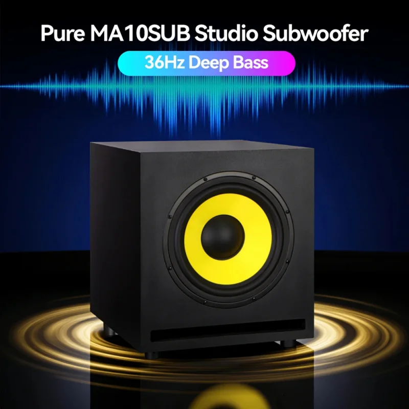 Professional Powered Subwoofer Deep Bass Active Speaker for Studio Monitor PA System New