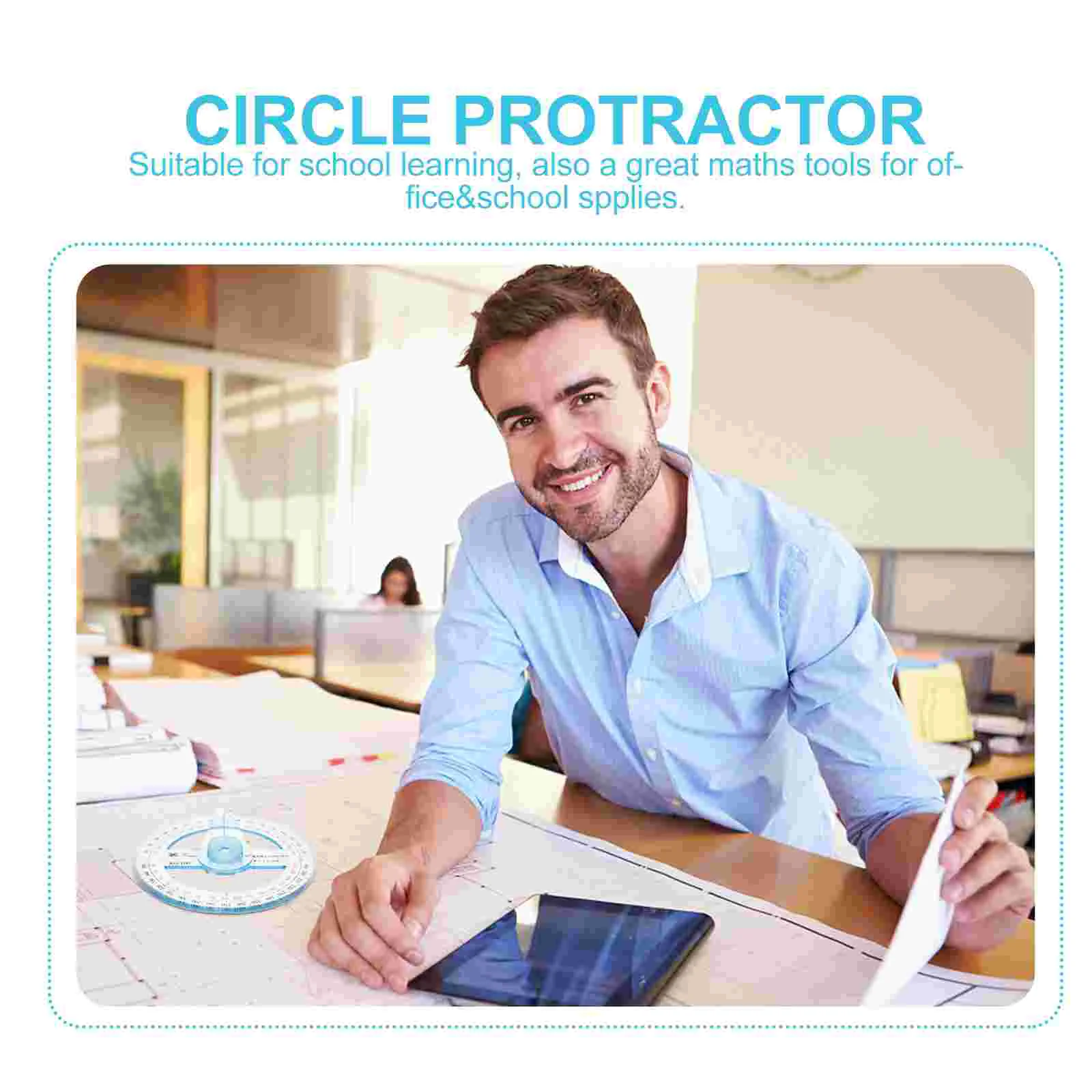 360 Degree Protractor Circle Goniasmometer Rotating Protractors Digital Stencil