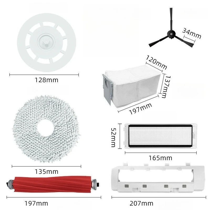 

Suitable for Roborock P10 robotic vacuum cleaner accessories Q Revo edge main brush cover filter cloth holder dust bag
