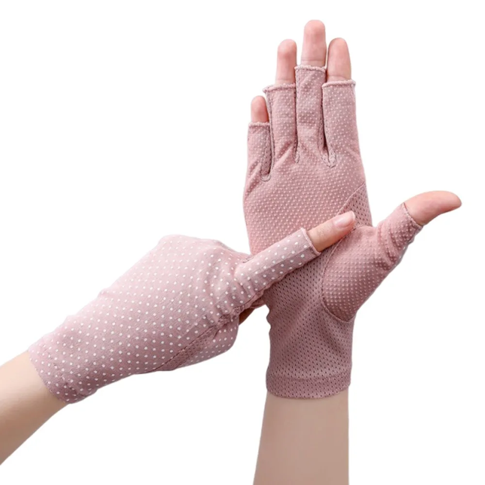 Fashion Summer Sunscreen Gloves UV Protection Breathable Sun Protection Gloves Thin Elastic Cycling Driving Gloves Women Girls