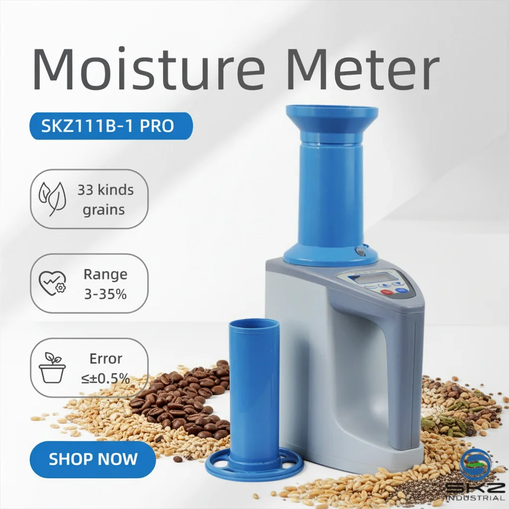 SKZ111B-1 PRO Portable Grain Moisture Meter OEM Customizable 33 Kinds Grain for Agriculture and Grain Processing