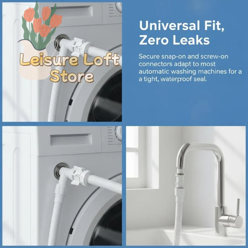 Washing Machine Water Inlet Pipe Heavy Duty 2.5/3/4M Optional Universal Auto Washer Hose for Home Laundry Room Use