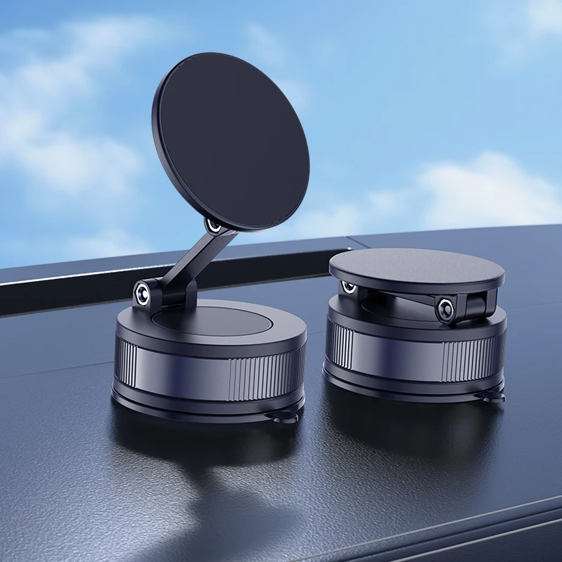 

Car Phone Magnetic Stand Mechanical Vacuum Suction Cup Rotate 360° Magnetic Adsorption Bracket Navigation Universal Holder