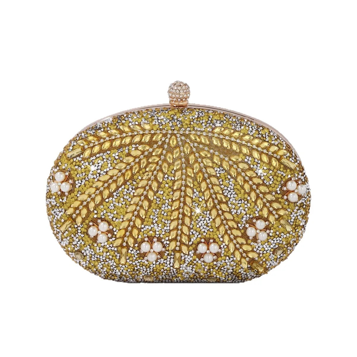 

European and American Fashion High-end Luxury Rhinestone-Embellished Clutch Bags for Evening Parties, Banquets and Gown-Matching