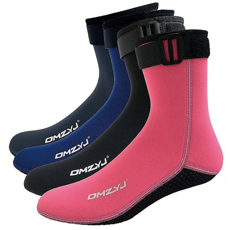 Pink Color Mid Cut Diving Socks Barefoot Keep Warm Kitesurf Windsurf Suit Snorkeling Flippers Surf Beach Booties Underwater