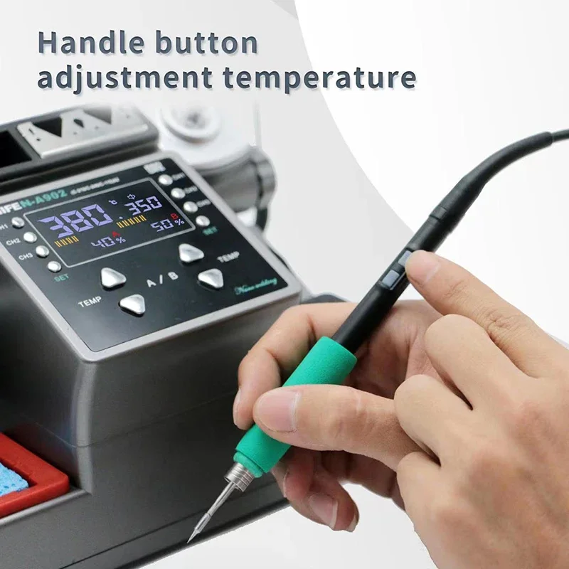 AIFEN A902 Soldering Station With C210 C245 Double Handles Welding Rework Platform for Phone PCB BGA Repair Solder Tools