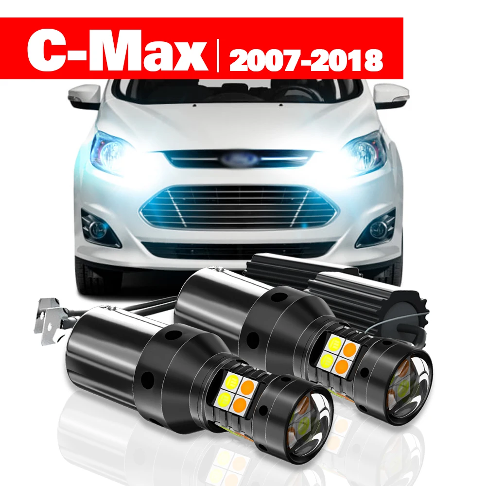 Für Ford C-Max CMax C Max 2007-2018 2 Stück LED Dual-Mode Blinker+Tagfahrlicht DRL 2010 2011 2012 2013 Zubehör
