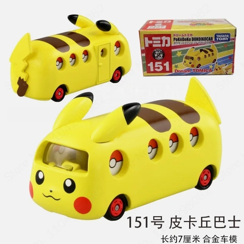 Takara Tomy Tomica 151 Pikachu Kitty Snoopy Thomas Disney Bus Alloy Diecast Car Lifelike Mini Model Toy Birthday Surprise Gift