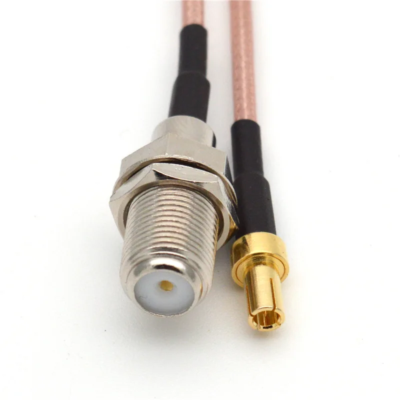 TS9/CRC9 male gold-plated to F female imperial TS9/F-JK custom RG174 RG316 cable 15cm