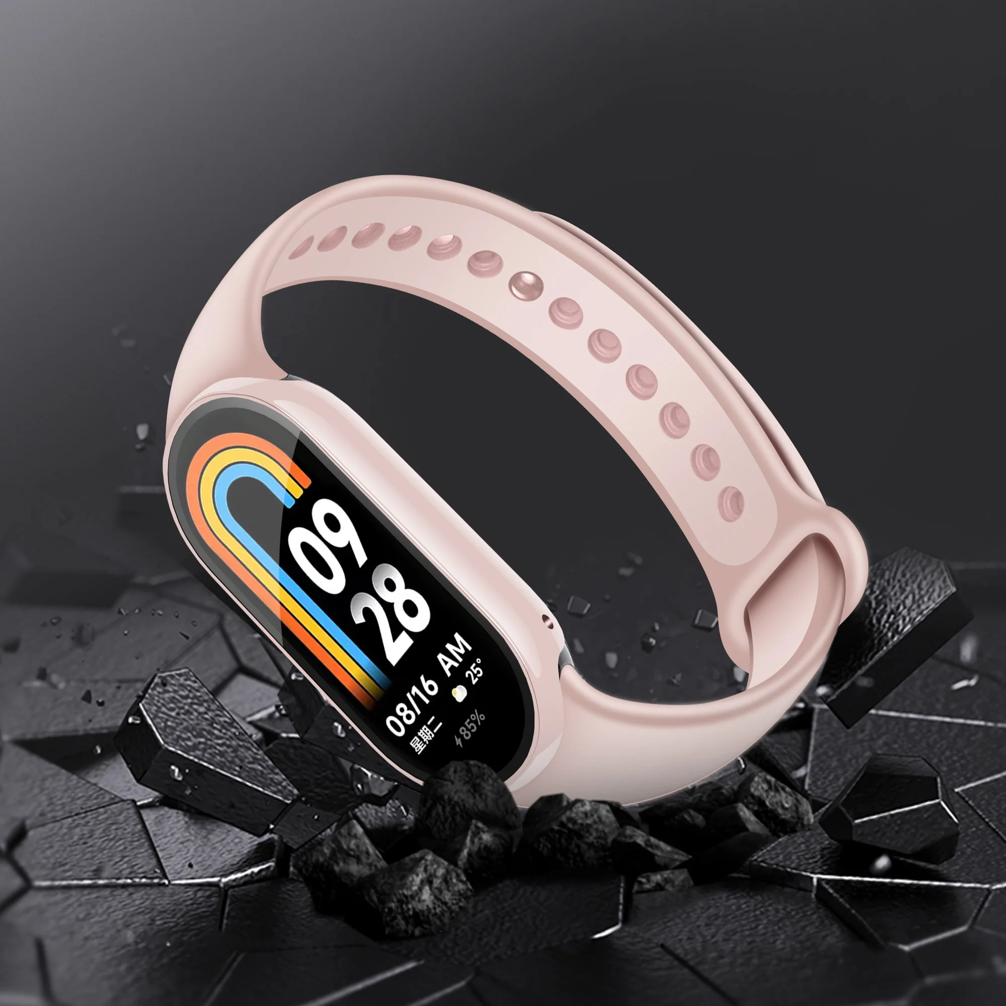 Screen Protector For Xiaomi Mi Band 8 Cover Shockproof Full Hard PC Case+Tempered Glass For Xiaomi Mi Band8 Miband 8 Accessories