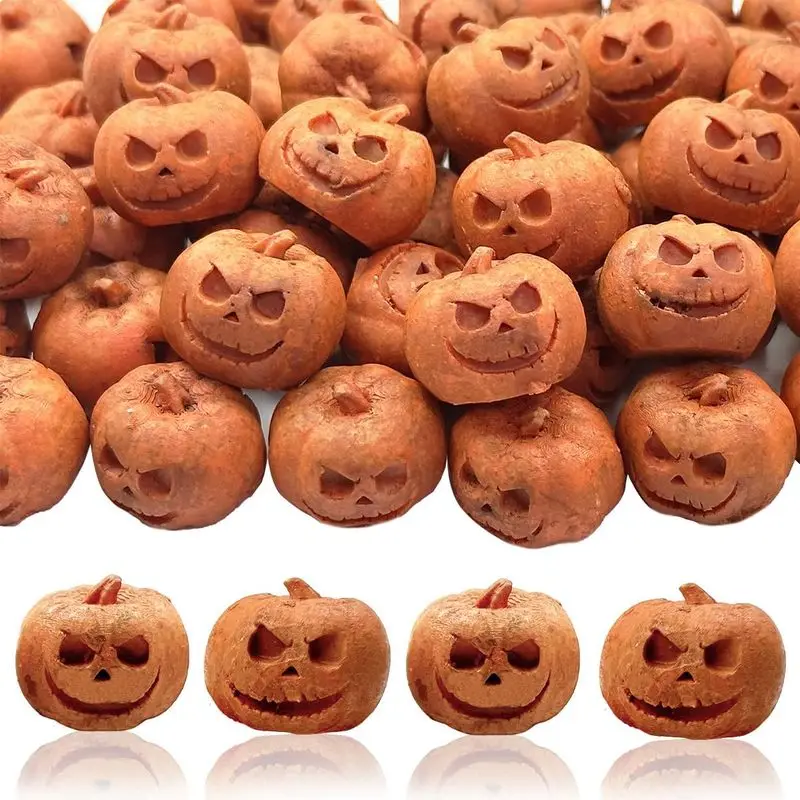 20Pcs Halloween Miniature Pumpkin Figurines,Resin Mini Pumpkins for Crafts