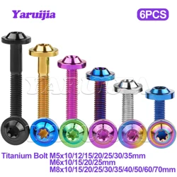 Yaruijia tornillos de titanio M5/M6/M8x10 ~ 70, tornillos de cabeza Torx para parabrisas, protector de calor, sujetadores de modificación para montar en motocicleta