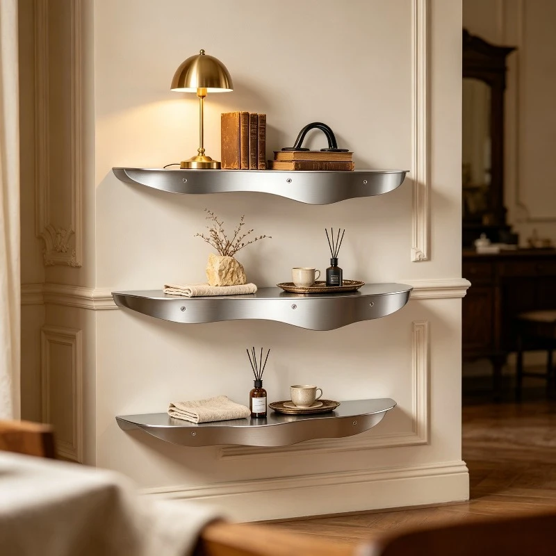 Multi-functional Design Wall Shelf, Artistic Display Rack Organizer for Living Room,Rounded-edge Storage Stand with Multi-color.