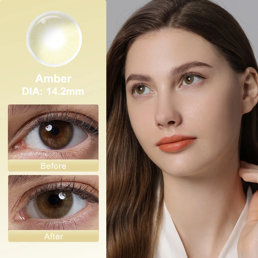 Image 7: FreshGo Hidrocor lentilles de contact de couleur pour les yeux lentilles de contact bleues lentilles de couleur des yeux élève avec lentilles pour le maquillage beauté annuel