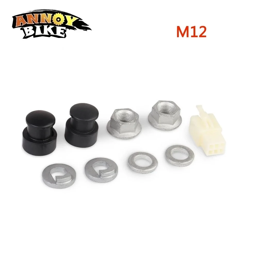 M12 M14 Electric Bicycle Motor Nut Accessories Ebikes Parts Axle Lock Nut Lock Washer Spacer Cover Scooter