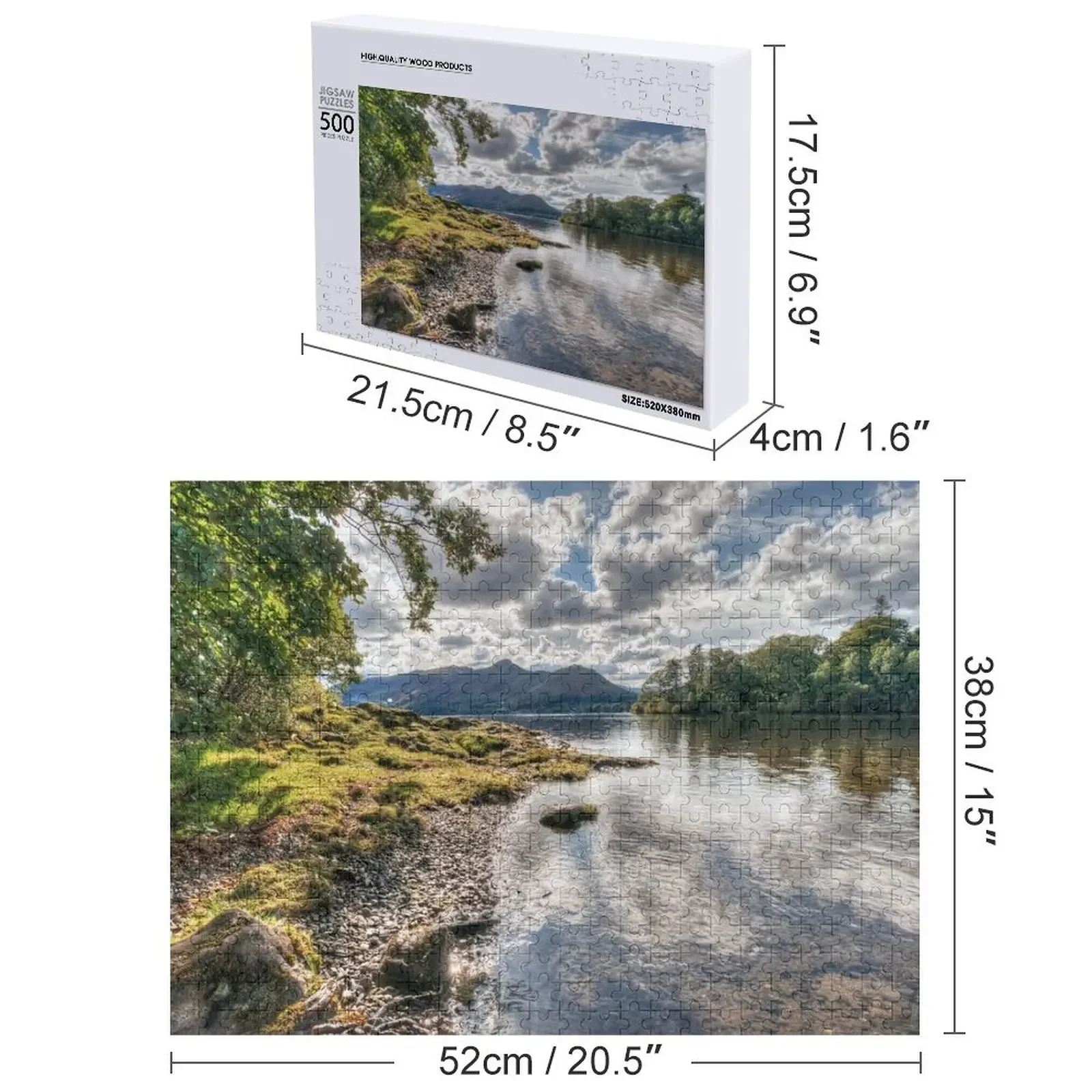 Catbells & Derwent Isle From Derwentwater Puzzlespiel Kinderfoto personalisierte Geschenke Puzzle
