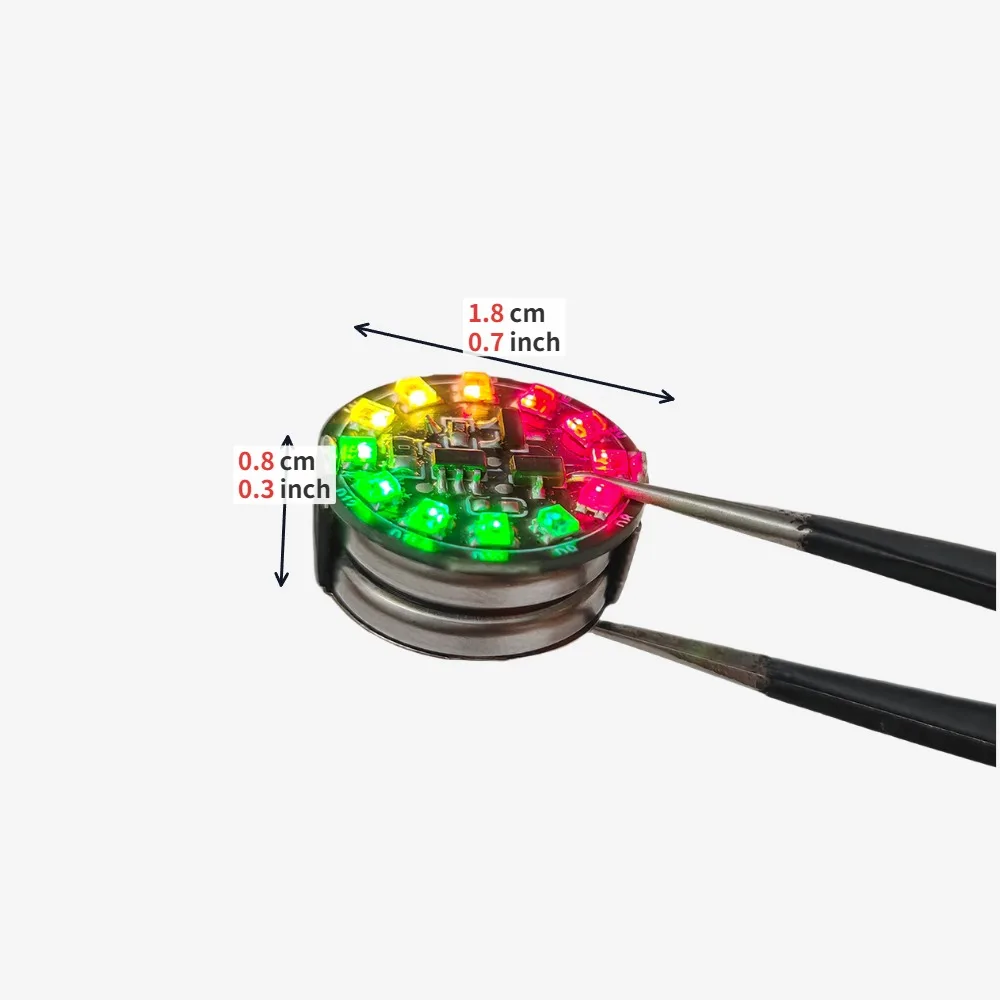 1pc 12-LED Magnetic Control Wireless LED Light Flowing Water Colorful Changing Lamp Wire Free For Gundam Dioramas with Battery