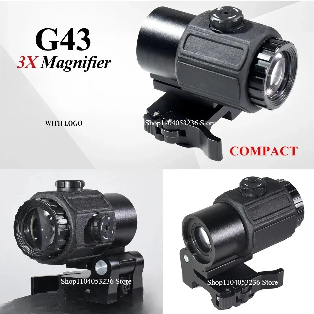 Tactical E*t*ch G33 G43 G45 Sight Fixed 3X 5X Magnifier Scope with Quick Disassembly and Flipping for Hunting Collimator