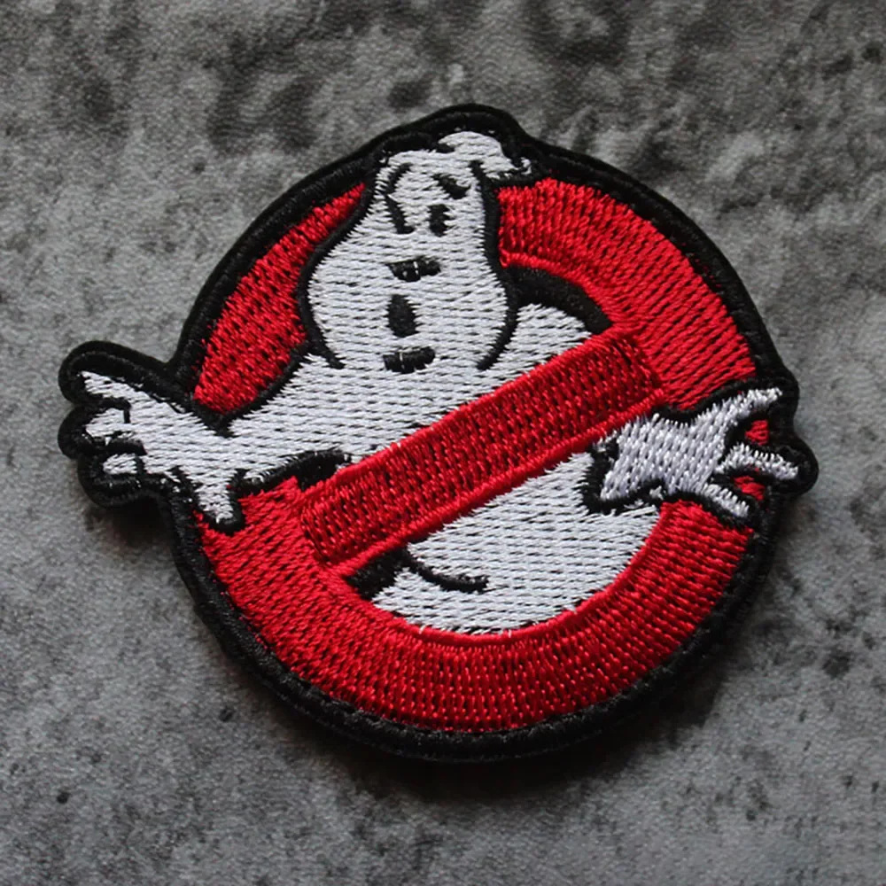 Ghost Busters Embroidered Patches on Cloth Hook&Loop Patch Horror Movie Morale Badge Ghostbuster Emblem Tactical Bag Accessories