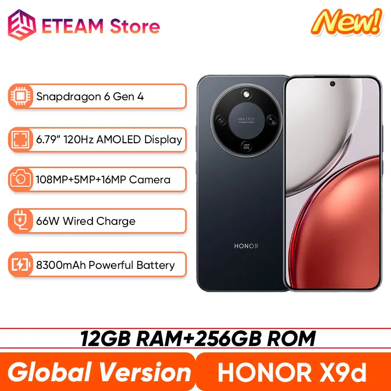 2025 New HONOR X9d Global Version 5G Smartphone 6.79