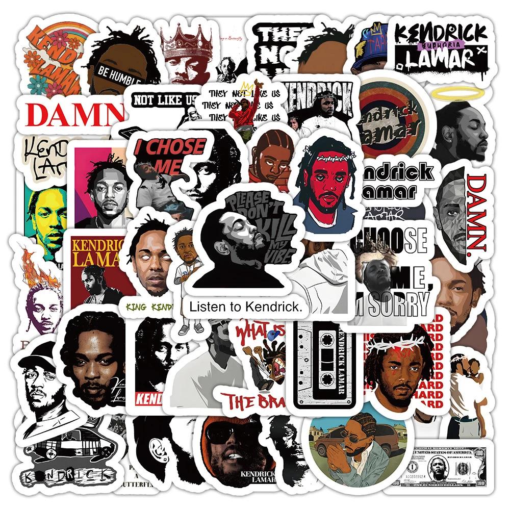 10/30/50pcs Kendrick Lamar Rap Singer Graffiti Stickers DIY Phone Laptop Guitar Skateboard Cool Cartoon Waterproof Sticker Deocr