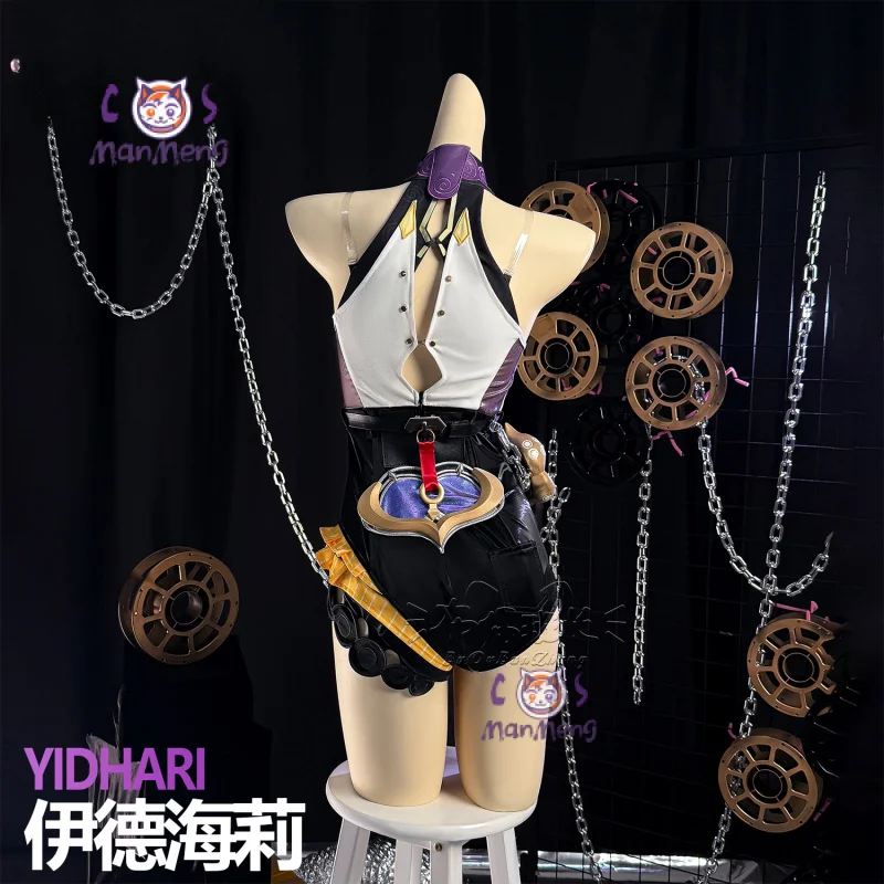 Yidhari Costume Cosplay Gioco Zenless Zone Zero Tuta cappello coda puntello calzini accessori Festa di Halloween Set uniforme dolce da donna