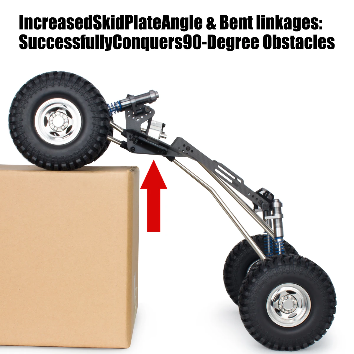 LCG Carbon Fiber Chassis Kit for 1/10 Cheater Rigs – Low CG High Clearance Upgrade w/ Gearbox & Shocks