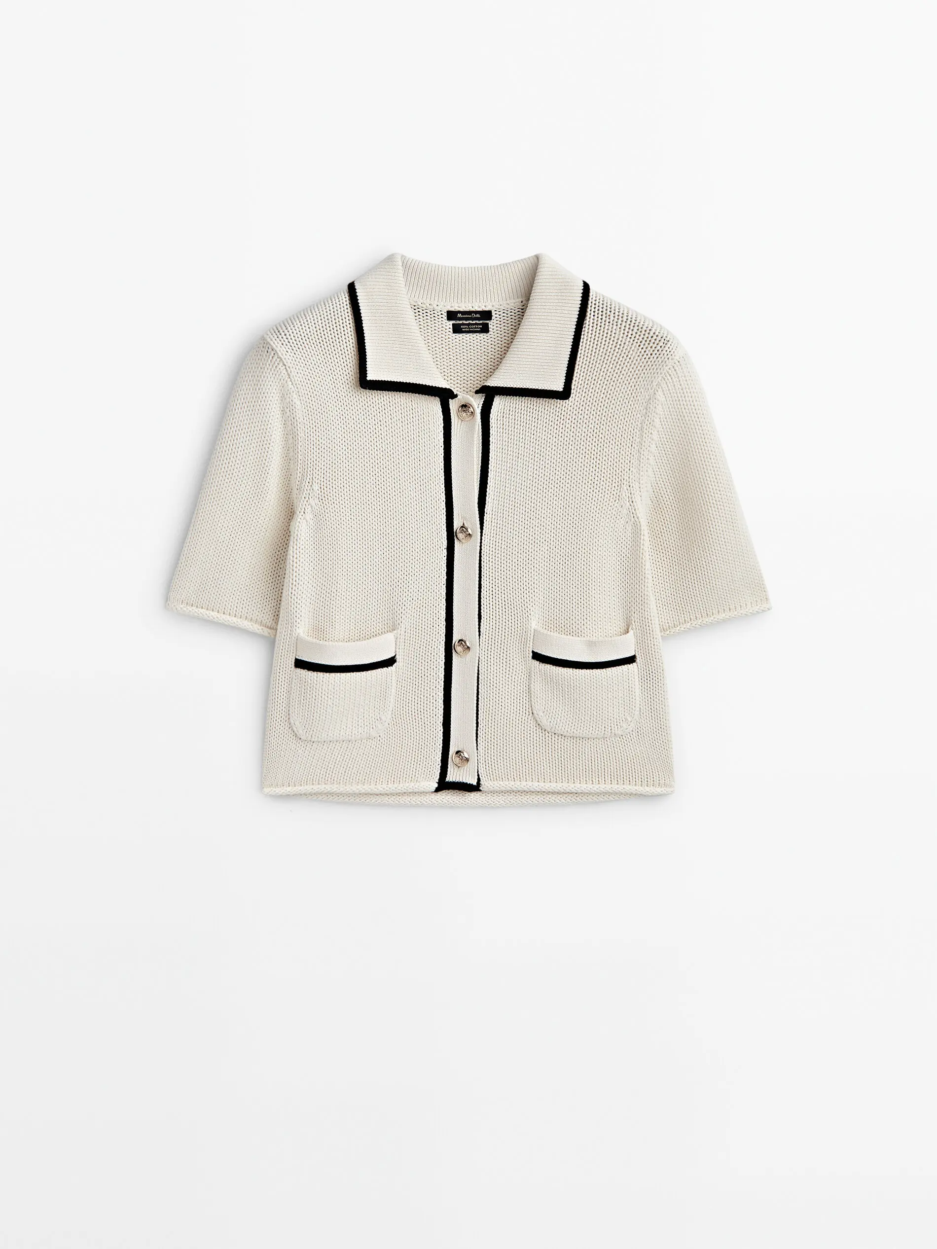 Ethereal MD 2023 autumn new style of Lady knitted cardigan short coat in contrasting colors