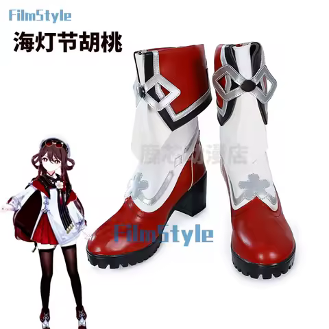 Genshin Impact Hu Tao Cosplay Shoes Sea Lantern Festival Anime Character Prop Halloween Carnival Party