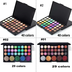 29/40 Colors Eye Shadow Palette Eye Makeup Colourful Glitter Shimmer Makeup Eyeshadow Powder Cosmetics Long Lasting Waterproof