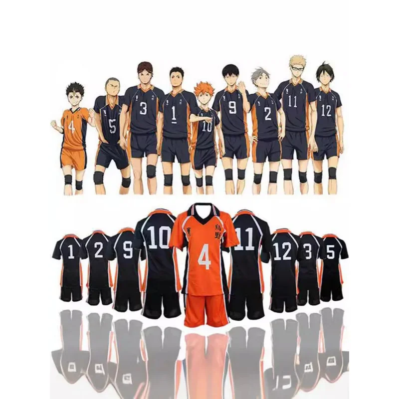 

Cos Haikyu!! Haikyuu Cosplay Costume Karasuno Koukou High School Volleyball Club Hinata Shoyo Kageyama Tobio Sportswear Jerseys
