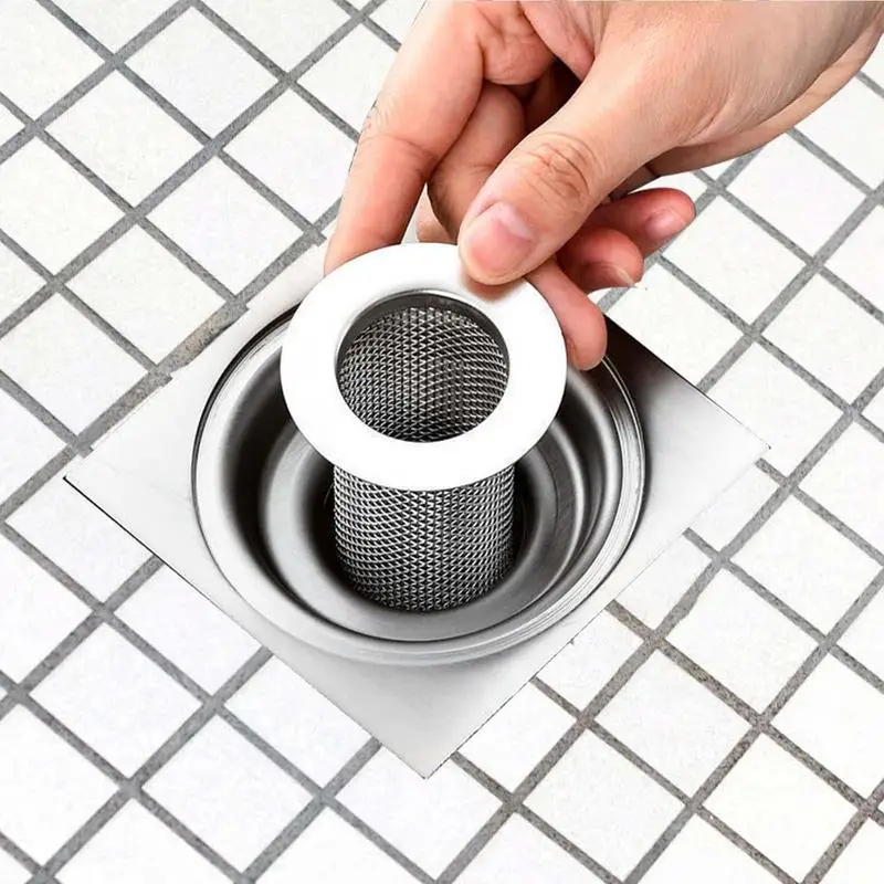 Rete fognaria per lavello da bagno filtro filtro in acciaio inox punzonatura Foor scarico lavello filtro fogna scorie rete lavaggio piatto filtro
