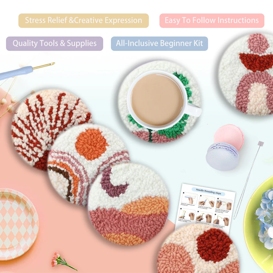 ชุดเข็มปักลายรูปหัวใจสีชมพู RU - Art Craft Easy With Paper บทวิจารณ์และราคา