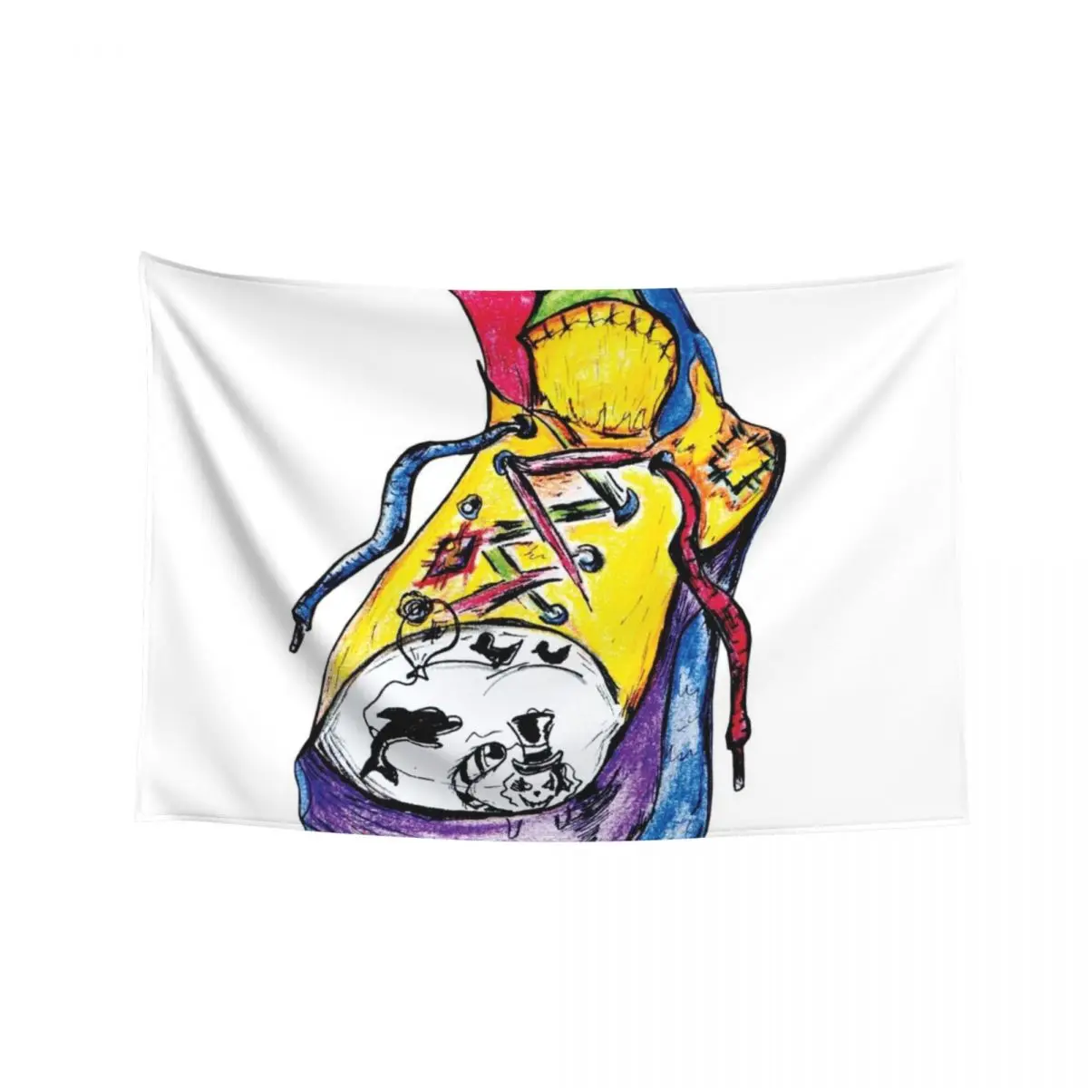 

Mad sneakers drawing Tapestry Anime Decor Wall Hanging Decor Bedrooms Decor For Bedroom Tapestry