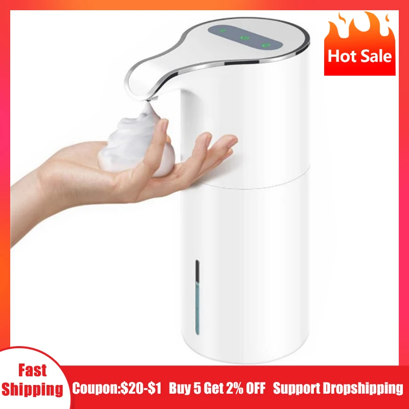 自動ソープディスペンサー 450 ミリリットル USB 充電赤外線誘導スマート液体泡ソープディスペンサー手洗い消毒剤