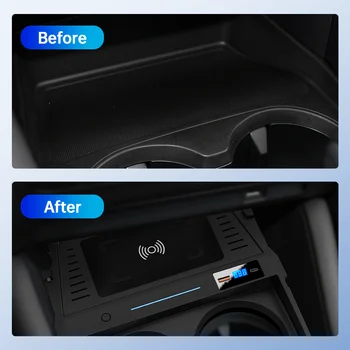 Bezdrátová nabíječka do auta pro Mazda 3 Axela 2020-2024 LHD Rychlý držák mobilního telefonu Nabíjecí deska 2020-2024 Příslušenství do interiéru 8 nejlepší prodej nabíječka Qi pro Mazdu CX3 - №4