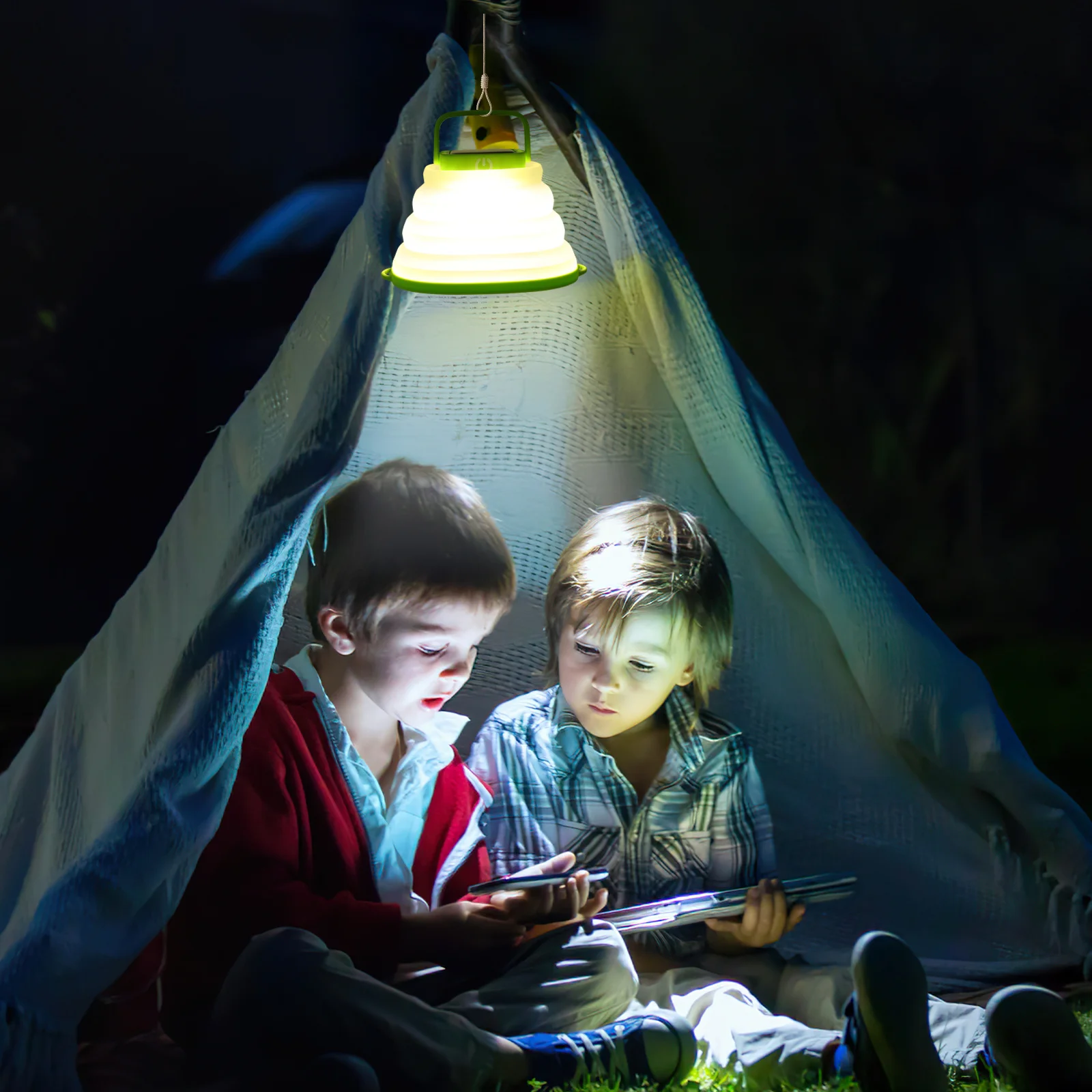 Led فانوس التخييم تعمل بالطاقة الشمسية سيليكون خيمة ضوء للطي المحمولة سطوع قابل للتعديل المضادة للانزلاق مقبض ل #1