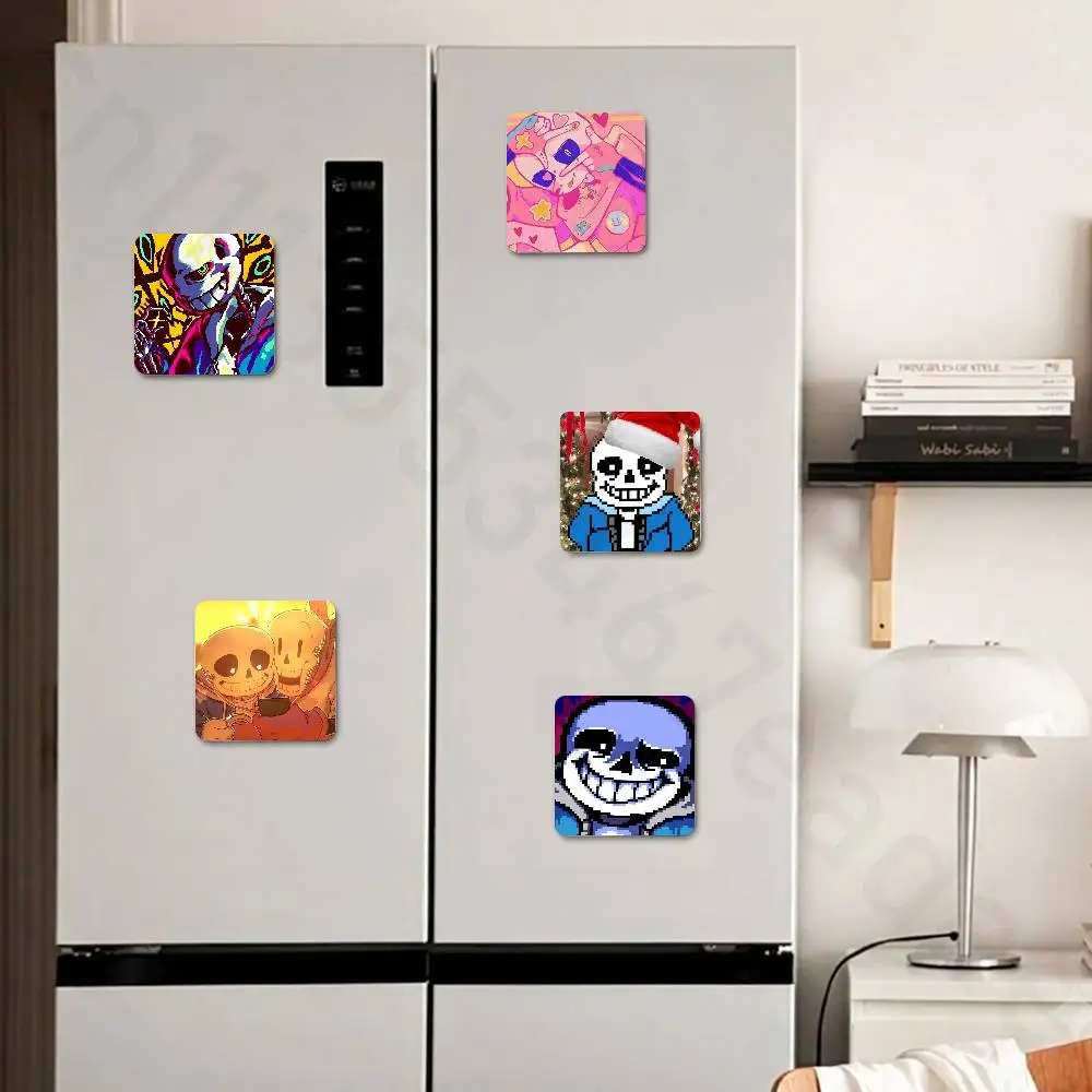 S-Sans Undertale Game  Fridge Magnets Round Magnetic Refrigerator Decoration Memorial Gifts Wedding Favors